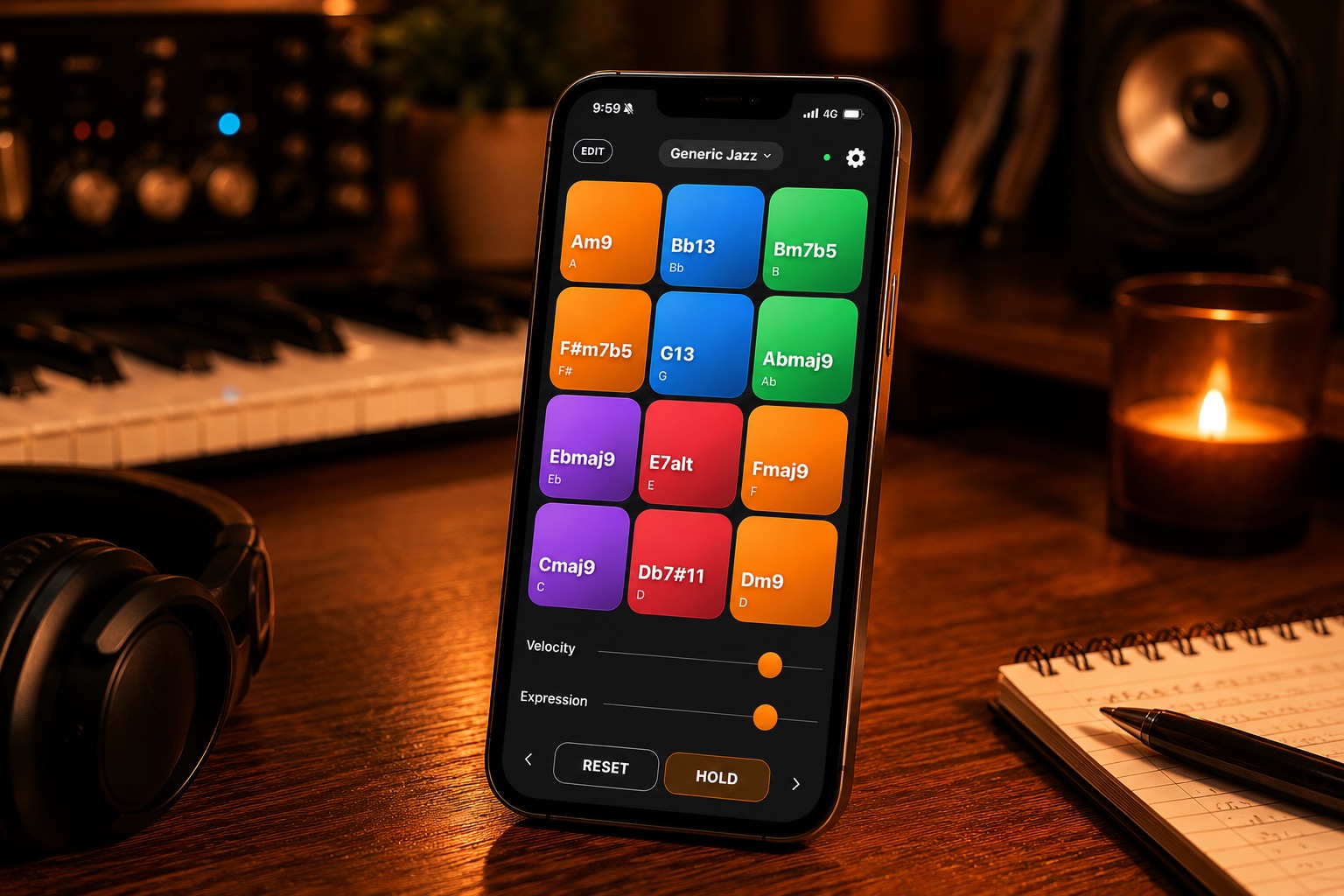 TinyTone を使ってボーカル練習をしている利用シーン